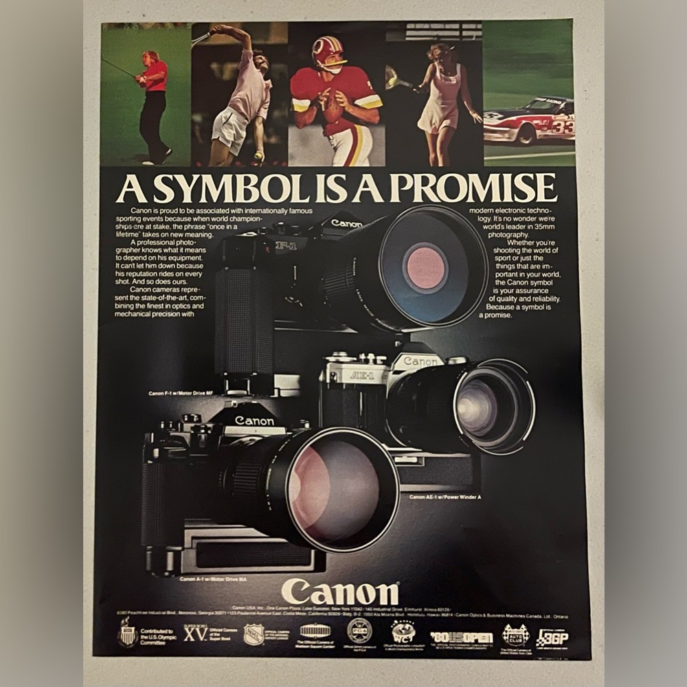 Canon 1981 Magazine Vintage Advertisement